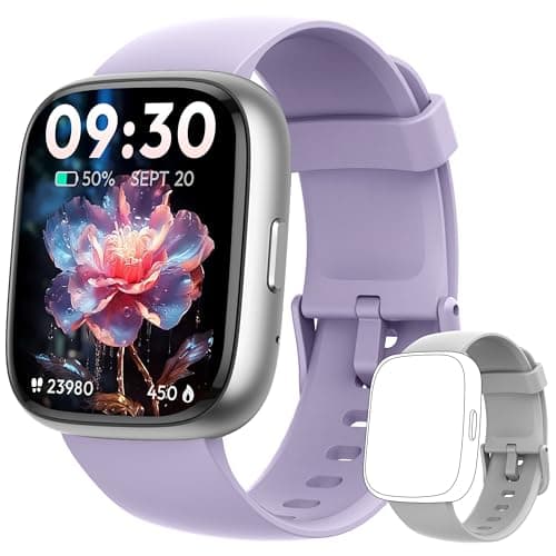 Image of Smart Watch for Women Men Android & iPhone [2 Bands, 44mm case], Alexa Built-in, 1.83" Smartwatch Make/Answer Call, HR SpO2 Sleep Stress Monitor Fitness Tracker, IP68 Waterproof Step Counter Watch