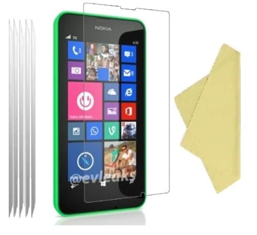 Image of TeKKno® 5x Clear Plastic PET LCD Screen Protector Cover Guards for Nokia Lumia 630/635