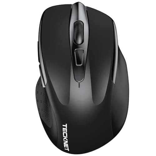 Image of TECKNET Bluetooth Mouse, 4800DPI Wireless Mouse Computer Silent Click USB Mice Bluetooth 3.0/5.0 and 2.4GHz Connectivity with 6 Adjustable DPI, 30 Months Battery Life Cordless Mouse for Laptop