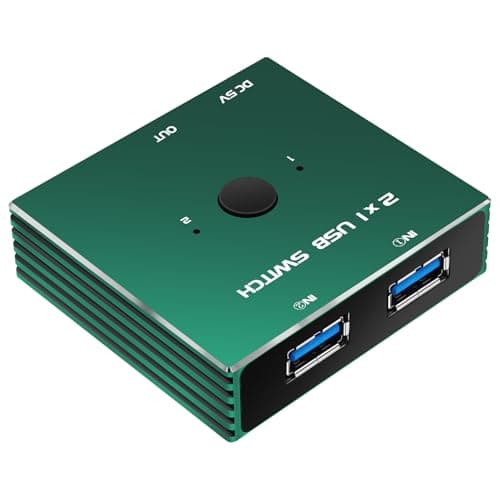 Image of USB 3.0 Switch 2 in 1 Out USB kvm kvm swtich 2 Computers USB 3.1 Switch 2 in 1 Out USB kvm kvm swtich 2 PC USB 3.2 Switcher 2 in 1 Out USB kvm kvm swtich 2 Desktop USB kvm