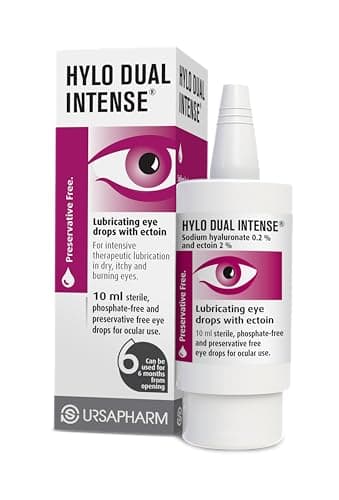 Image of Hylo Dual Intense - Eye Drops for Long-Lasting, Intensive Lubrication and Instant Relief for Itchy, Burning Sensation and Severe Dry Eyes - Preservative Free - 300 Measured Doses