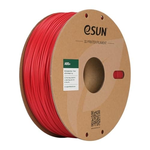 Image of eSUN ABS+ Filament 1.75mm, Low Warping 3D Printer Filament ABS Plus, Dimensional Accuracy +/- 0.05mm, 1KG Spool (2.2 LBS) 3D Printing Filament for 3D Printers, Fire Engine Red