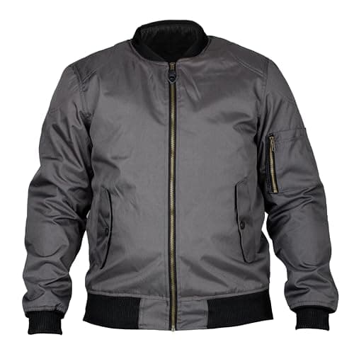 Image of RKsports Motorcycle Motorbike Scooter Waterproof Bomber Jacket CE Armoured (UK, Alpha, 6XL, Regular, Regular, Grey)