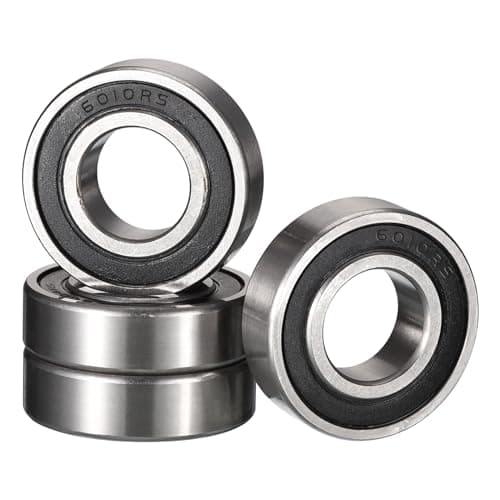 Image of HiPicco 6010-2RS Deep Groove Ball Bearings, ID 50mm x OD 80mm x Width 16mm Double Rubber Sealed Ball Bearing Pre-Lubricated Chrome Steel Z2 Lever 4pcs
