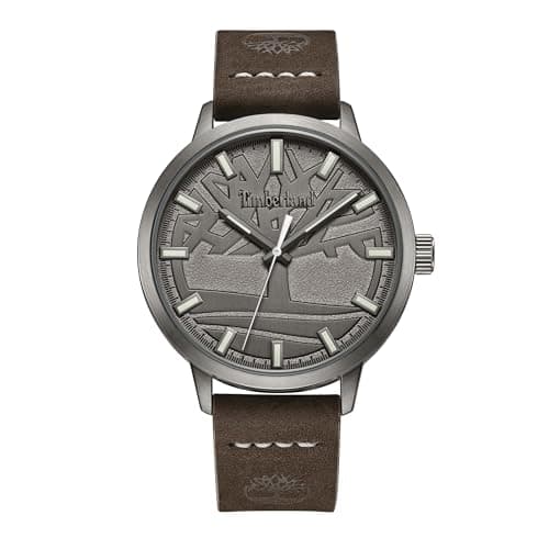 Image of Timberland Goffstown Analogue Dark Brown Leather Strap 3ATM Watch