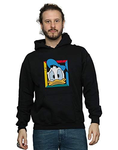 Image of Disney Men's Donald Duck Panicked Hoodie Black XXXXX-Large