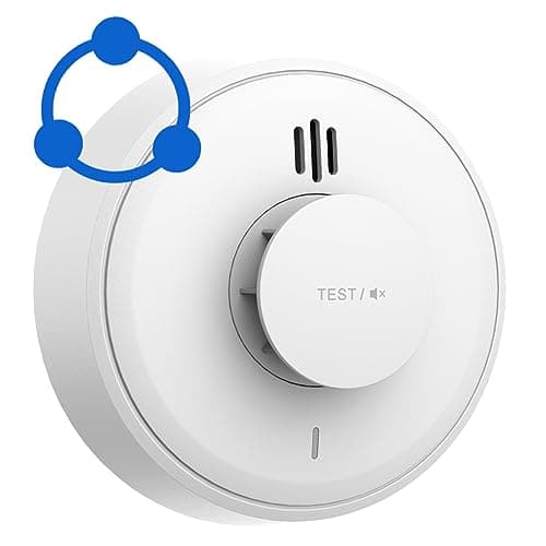 Image of Heat Alarm for Kitchen, 10 Years Sealed Battery Life, Heat Detector for Kitchen, Wireless Interlinked Heat Alarm with Large Test/Mute Button, Easy Setup Linked Heat Alarm Conforms to BS 5446 Standard