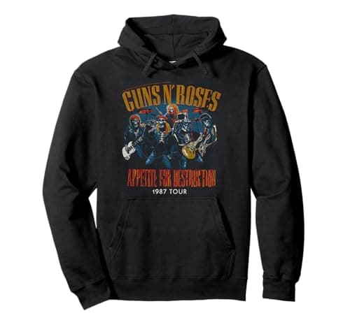 Image of Official Guns N' Roses Appetite For Destruction 1987 Tour Pullover Hoodie