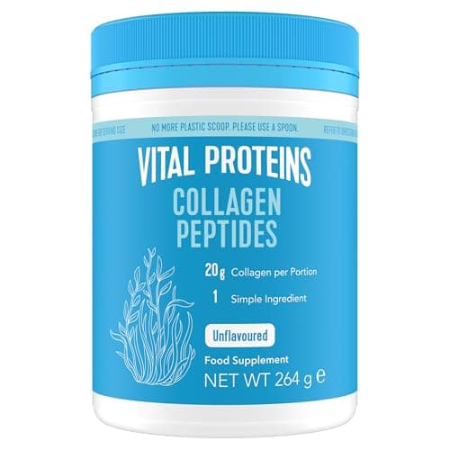Image of Vital Proteins Collagen Peptides Powder Supplement (Type I, III), Unflavoured Hydrolyzed Collagen-Hair, Skin, Nail Support Supplement, Paleo, gluten free, Non-GMO, 20g per Serving 264g Canister, 1Pack