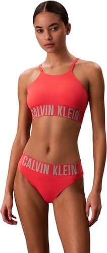 Image of Calvin Klein Women Bralette LV00Q61187 Swim Tops, Pink (Punch Pink), M