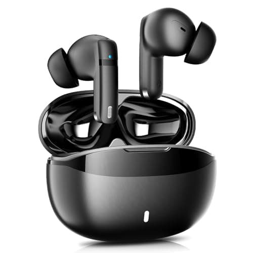 Image of ATHONGL Wireless Earbuds, 100H Bluetooth 5.4 Headphones, ENC+ ANC Noise Cancelling Touch Control True Wireless Bluetooth Ear Buds,Stereo Deep Bass Bluetooth Headset for Sports/Workout/Gym (Black)