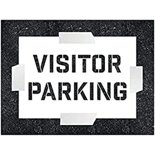 Image of V Safety Visitor Parking Stencil - 600 x 400 mm - 1.1 mm Polypropylene Safety Sign