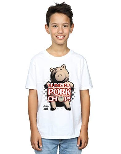 Image of Disney Boys Toy Story Kung Fu Pork Chop T-Shirt 5-6 Years White