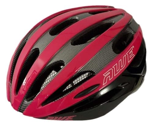 Image of AWESprint™ Bike Helmet Road Helmet Adult Mens Womens 55-58cm Bicycle Helmet Black/Carbon/Pink Medium Adjustable Lightweight *AWE 5 year Crash Replacement Policy, CE-EN 1078:2012:A1:2012 standards
