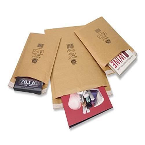 Image of Jiffy JL-GO-1 Airkraft Lightweight Postal Bag for A5 and DVD - Box of 100 - Size 1, Gold, 170 x 245mm