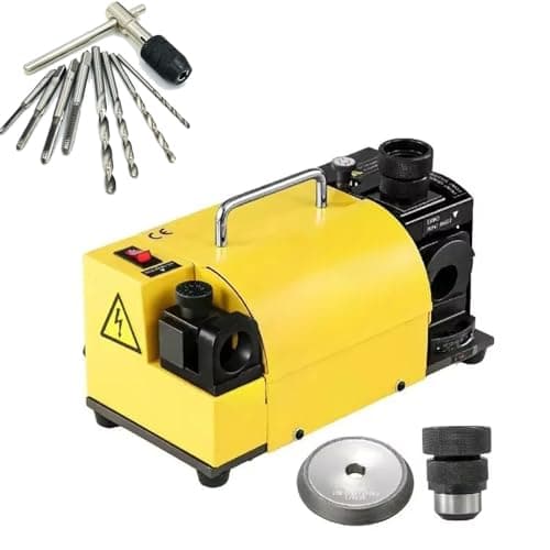 Image of End Mill Sharpener Grinder MR-13B Portable Drill Bits Machine with Collects, Grinding Sharpening CNC Router Bit Sharpener - 3-20mm(15mm),13A
