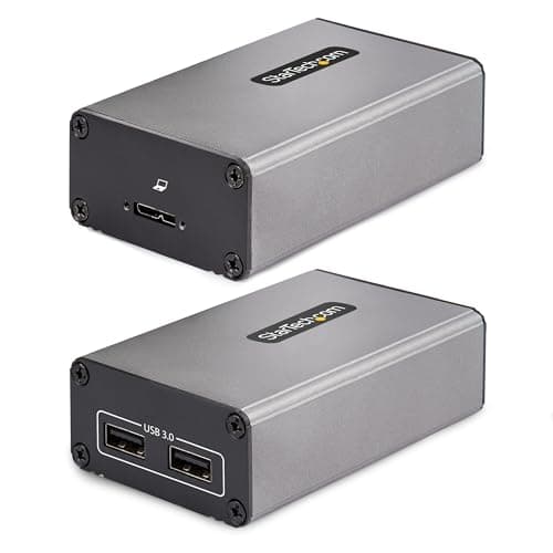 Image of StarTech 2-Port USB 3.0 Extender over OM3 Multimode Fiber - LC,LC - 2x USB-A Hub - 5Gbps - 350m (1150ft) Range - Durable USB Fiber Optic Extender - Optical USB Extender, TAA