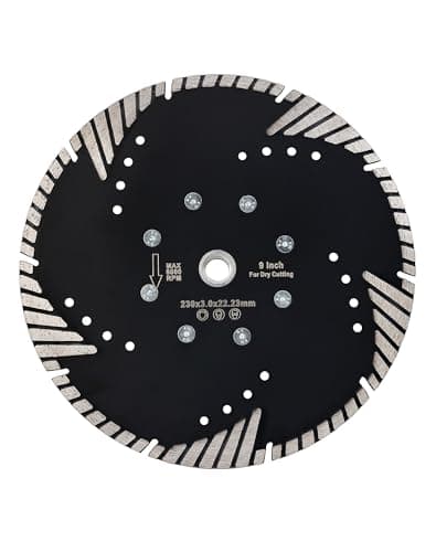Image of Casaverde Diamond Turbo Cutting Blade,230mm Cutting Disc with M14 Thread for Granite Marble Stone and Hard pavers