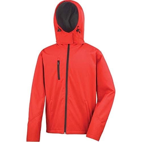 Image of Result R230M Core Tx Performance Hooded Softshell Jacket - Red/Black, Medium