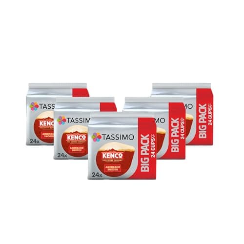 Image of Tassimo Kenco Americano Smooth Coffee Pods x 24 (Pack of 5, Total 120 Drinks)
