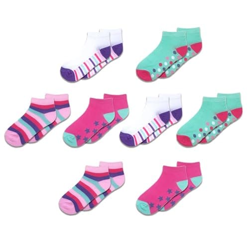 Image of Girls TEW 8 Pack Design Trainer Liner Socks - UK 9-12/EU 27-31