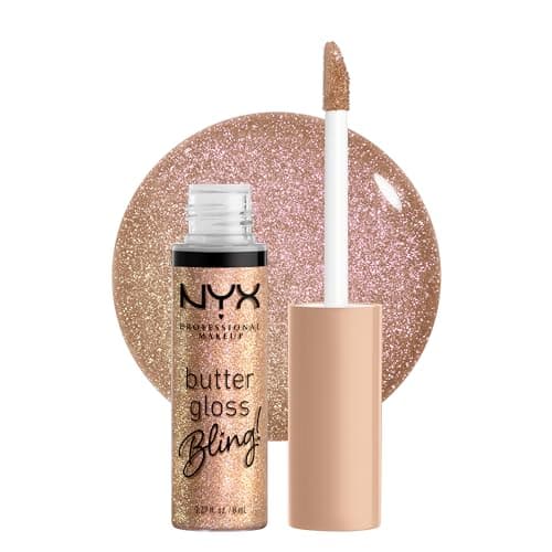 Image of NYX PROFESSIONAL MAKEUP Butter Gloss Bling Lip Gloss, Non Sticky and Shiny Vegan Lip Makeup - Bring The Bling