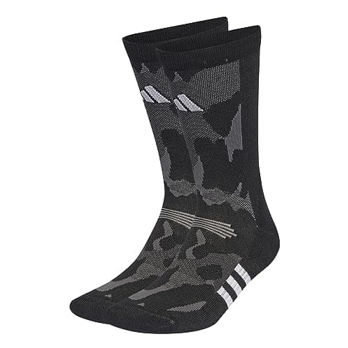 Image of adidas Unisex Performance Training Graphic Camo Socks, black/grey six/white, 6.5-8