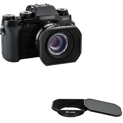 Image of JJC Metal Square Bayonet Lens Hood for Fujifilm Fujinon XC 35mm f/2, XF 23mm f/2 R WR, XF 35mm f/2 R WR Lens with Slide Hood Cap (Black)