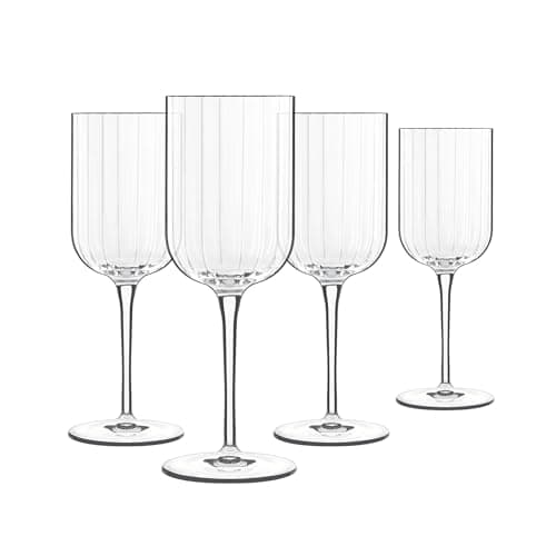 Image of Luigi Bormioli - Bach - White Wine Glasses Set of 4 - SON.hyx Crystal - Highly Resistant to Breakage - Dishwasher Safe - Made in Italy