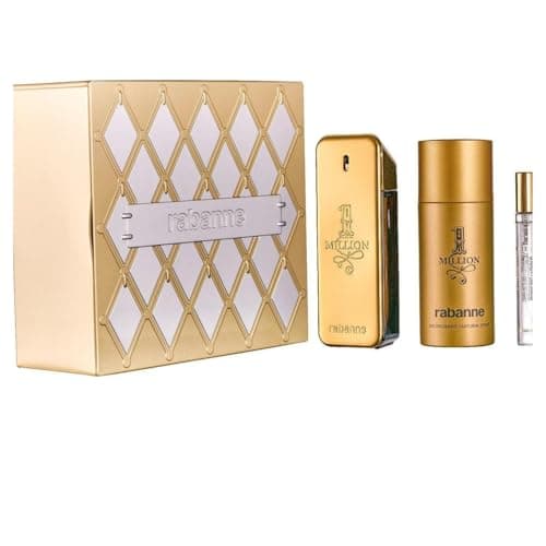 Image of Paco Rabanne 1 Million Eau de Toilette 100ml Gift Set 2024 (Contains 100ml EDT, 150ml Deodorant Spray and 10ml Travel Spray)