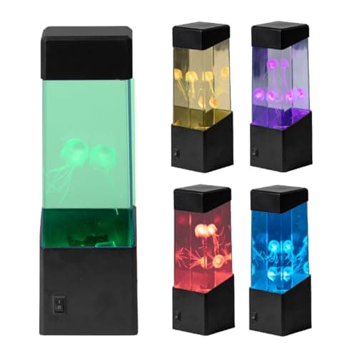 Image of Global Gizmos 55229 Aquarium Jellyfish Lamp/Colour Changing LEDs/Calming Sensory Light/USB or Battery Powered/Great for Kids & Adults