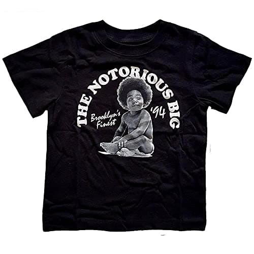 Image of Biggie Smalls Toddler T Shirt Baby Logo Official Black 12 Months to 5 yrs 3 ans