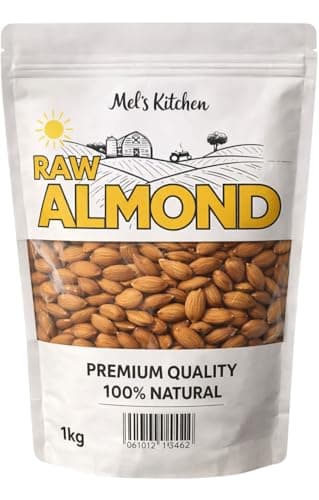 Image of Mel’s Kitchen Raw Californian Almonds 1kg | Premium Quality Whole Almonds | 100% Natural | Ideal for Snacking, Baking & Cooking