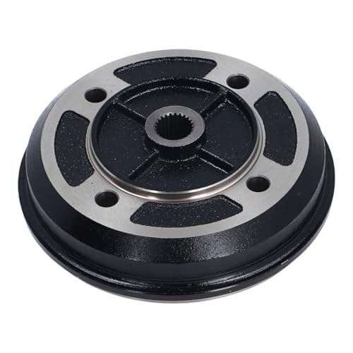 Image of Tbest Rear Brake Drum 410381226 Steel Alloy Replacement for Mule KAF540 KAF620 KAF950, Durable Rear Wheel Brake Hub Kit