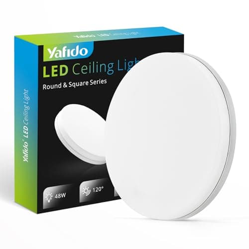 Image of Yafido Ceiling Light Ultra Slim 48W 4320LM LED Panel Light Quick Installation Ceiling Downlight Warm White 3000K UFO Lamp for Living Room Bedroom Kitchen Hallway Balcony Ø30cm Not-dimmable