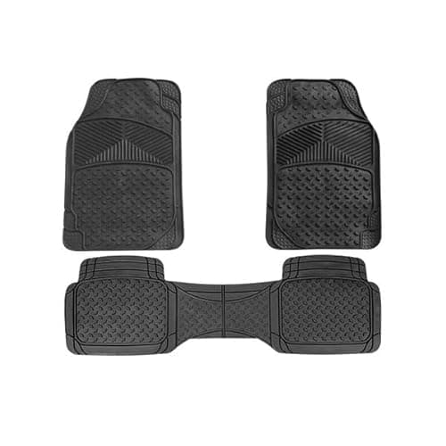 Image of Streetwize SWCM114 Canberra Car Floor Mat Set, Full Cross Rear, Rubber (Set of 4)
