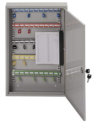 Image of Sterling KC50H Single Door Key Cabinet with 50 Hooks, Grey
