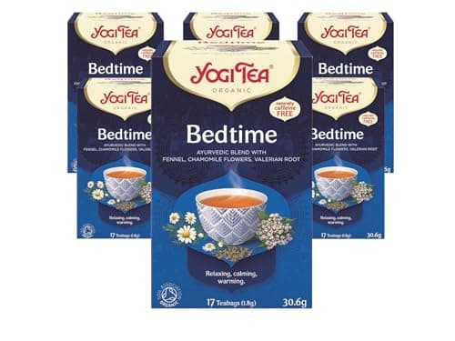 Image of Yogi Tea, Bedtime, Organic Herbal Tea, Naturally Caffeine Free, Blend of Fennel, Chamomile Flowers and Valerian Root, 6 Packs x 17 Tea Bags (102 Teabags Total)