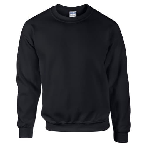 Image of GILDAN DryBlend Adult Set-in Crew Neck Sweatshirt (13 Colours) (M) (Black)