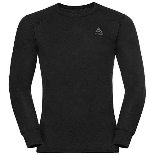 Image of Odlo Thermal Underwear for Men Active Warm Long Sleeve I Thermal Shirt I Warm ski Underwear with Round Neck I Men Black