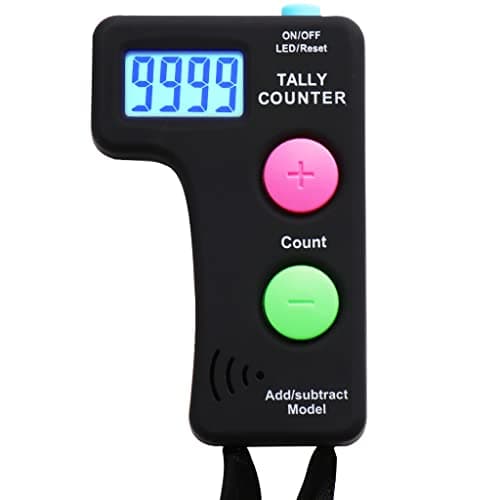 Image of HENGZHIYOU 1 Pieces Digital Hand Tally Counter, Electronic Add/Subtract Manual Clicker, Counter for Sport/Warehouse, Ergonomic design (1)