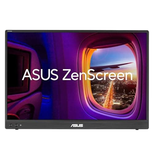 Image of ASUS ZenScreen MB16FC Portable Monitor – 16-inch 16:10 WUXGA (1920 x 1200) IPS panel, Power Pass Through, Auto Rotate, tripod
