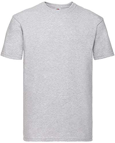 Image of Fruit of the Loom Men Super Premium Short Sleeve T-Shirt - Heather Grey, Large