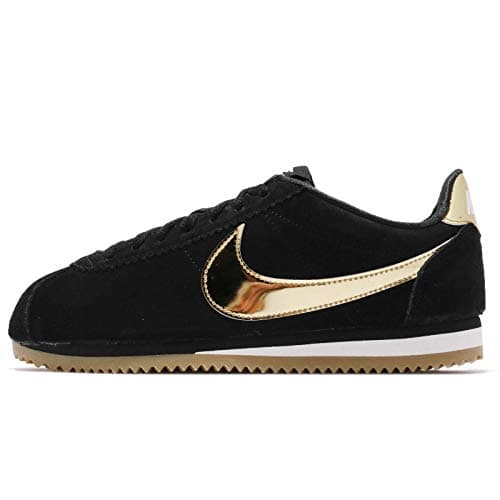 Image of Nike Wmns Classic Cortez Se, Women’s Competition Running Shoes, Black (Black/Metallic Gold/Phantom 014), 3 UK (36 EU)