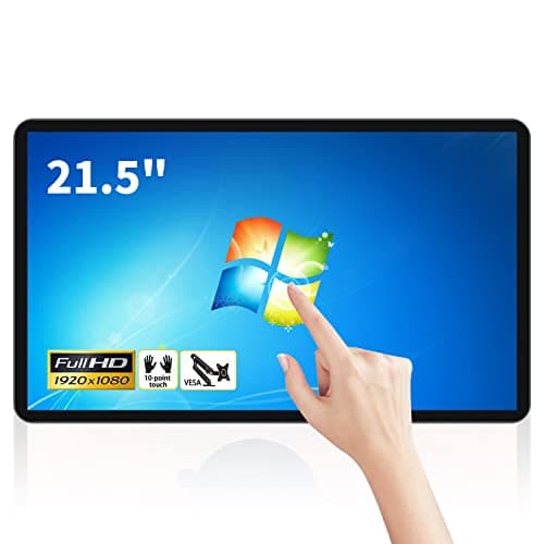 Image of TouchWo 21.5 inch Touch Screen All-in-One Industrial PC, i5, 4GB RAM, 128G SSD, 16:9 FHD 1080P, Windows 10, Smart Board for Classroom, Meeting & Game, USB, VGA & HD-MI Monitor