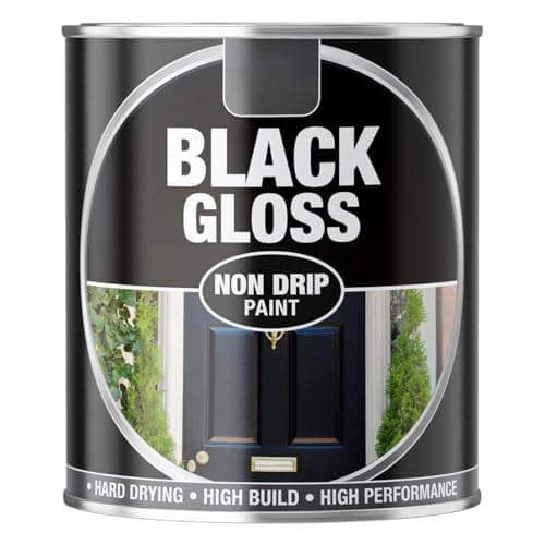 Image of Inspired Essentials 300ml Non Drip Paint Tin Exterior Interior Hard Drying Performance Multi-Purpose Paint Tin for Metal, Wood, Plastic, Walls with Perfect Finish (1, 151 - Black Gloss)