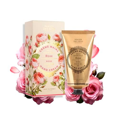 Image of Panier des Sens – Rose Hand Cream - Hand Cream for very Dry Hands and Skin – for Women and Men - With Shea Butter & Olive Oil - Vegan Made in France 97% Natural Ingredients - 75ml