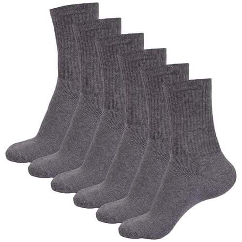 Image of A2Z 4 Kids Boys PE School Sports Socks Breathable Athletic Cotton Crew Trainer - Socks AZ974 Grey 3 Pack 11-14