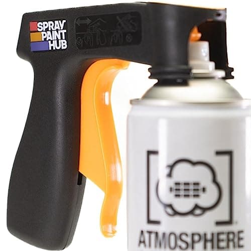 Image of Spray Paint Pistol Grip - Turn any Aerosol Can into a Professional Spray Gun, For Painting Fences, Cars, Garden Furniture, Applying Adhesives, Lubricant & Oil Black Trigger Handle Universal Fit (1)