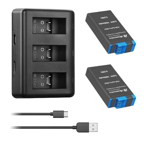 Image of Replacement Max Battery and Rapid 3-Channel USB Charger Compatible with GoPro MAX 360 Battery and GoPro MAX ACDBD-001 ACBAT-001 - Battery Fully Decoded